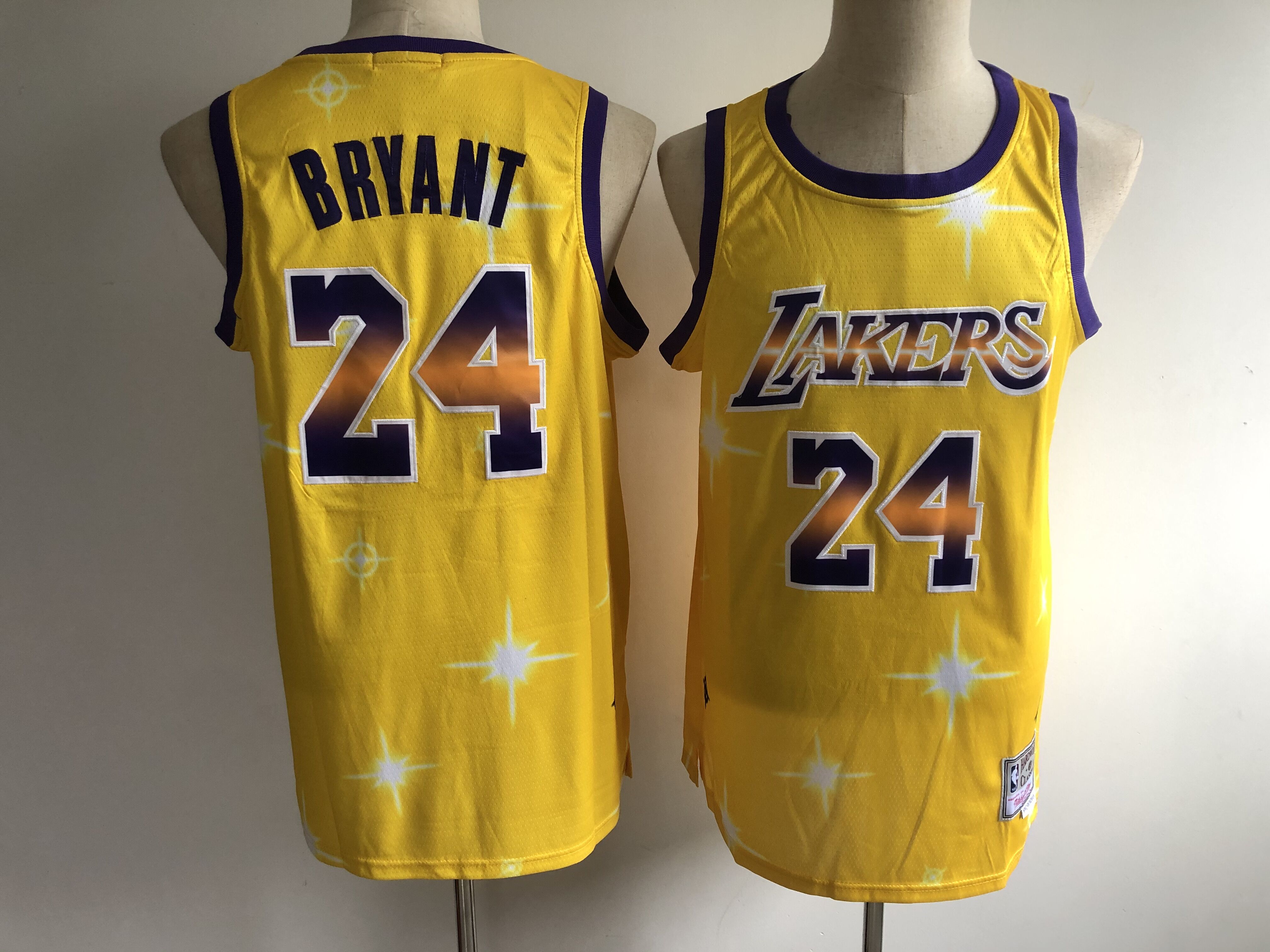 2020 Men Los Angeles Lakers 24 Bryant yellow game Nike NBA jersey